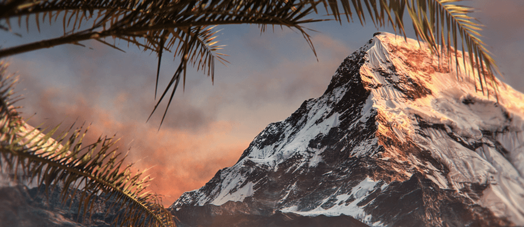 A snowy mountain against a sunset sky by Jean-Marie Marbach